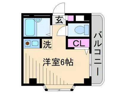 ネサンス(ワンルーム/4階)の間取り写真