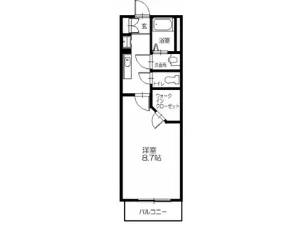 サングリーン妙典(1K/1階)の間取り写真