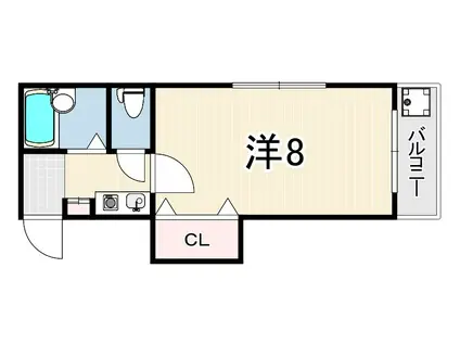 プチエミナール1(1K/2階)の間取り写真