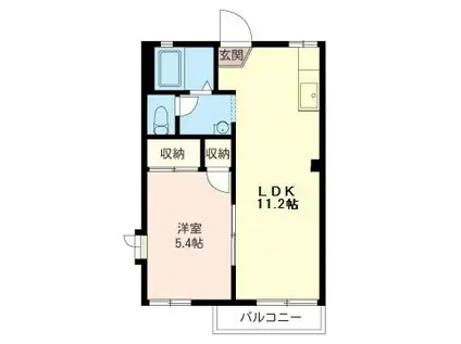 コートビレッジB(1LDK/2階)の間取り写真