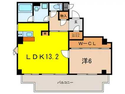 サニープレイス住吉本町(1LDK/5階)の間取り写真