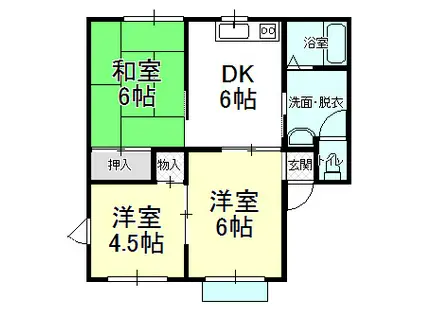 REGENT C(3DK/2階)の間取り写真