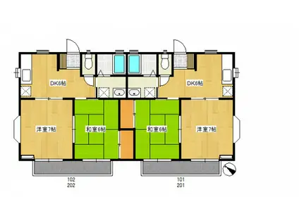 コーポナカムラ(2DK/2階)の間取り写真