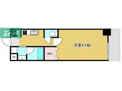 アーバンパレス駅前町(1K/7階)の間取り写真