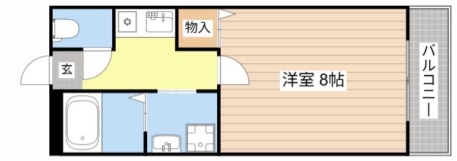 ベルテンポ3号館(1K/3階)の間取り写真
