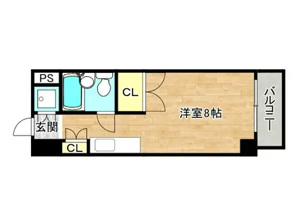 ライオンズマンション今里第3壱番館(ワンルーム/13階)の間取り写真