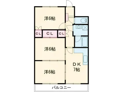 隆成ホームお茶の水(3DK/4階)の間取り写真