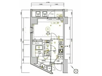ARTESSIMO ESK(1K/8階)の間取り写真