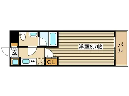 エスライズ日本橋(1K/5階)の間取り写真