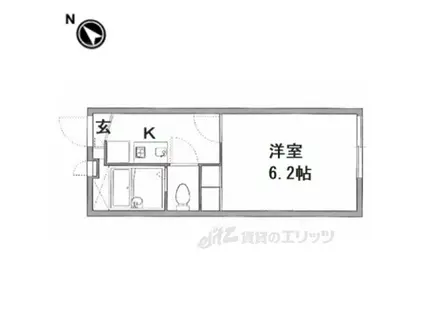 レオパレスヒライⅢ(1K/2階)の間取り写真
