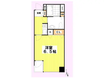 千代田タワーマンション(1K/3階)の間取り写真