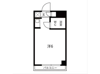 プレスイン豊(ワンルーム/4階)の間取り写真