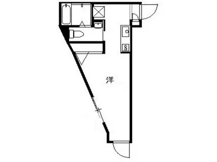 レスク中目黒アパートメント(ワンルーム/1階)の間取り写真