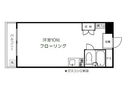 東武ハイライン芝虎ノ門(ワンルーム/4階)の間取り写真