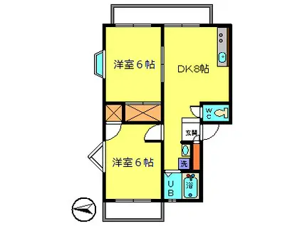 サンシティ東葛西(2DK/3階)の間取り写真