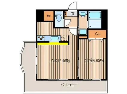 コートK7(1LDK/4階)の間取り写真