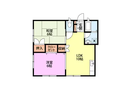 サンヒルズ(2LDK/1階)の間取り写真
