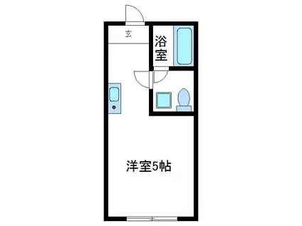 ファミーユ(ワンルーム/2階)の間取り写真