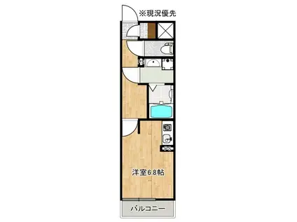 ウェスティン(ワンルーム/2階)の間取り写真