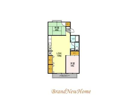サンセーヌI(2LDK/2階)の間取り写真
