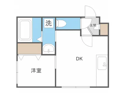 OVEST KOTONE オヴェストコトネ(1DK/4階)の間取り写真