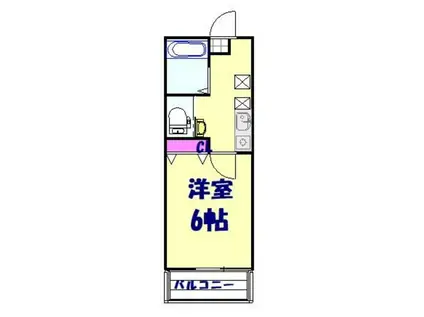 第45アベニュー八潮(1K/1階)の間取り写真