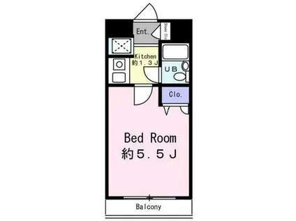 センチュリー川崎高津(1K/1階)の間取り写真