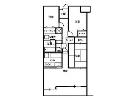 コスモ下永谷駅前ハウス(3LDK/3階)の間取り写真