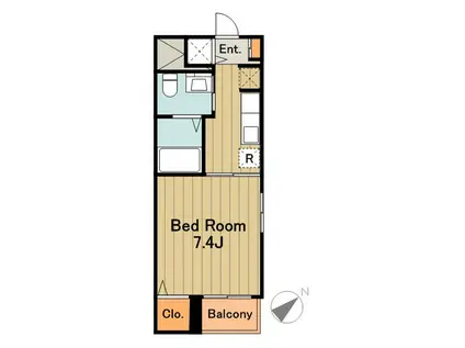 ケントエス(1K/2階)の間取り写真