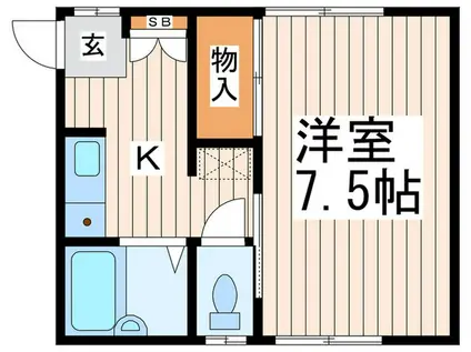 コーポAYA(1K/2階)の間取り写真