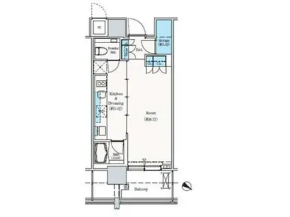 THE ROPPONGI TOKYO SUPERIOR RESIDEN(1K/6階)の間取り写真