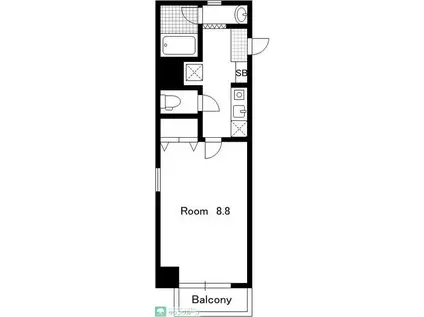 LA JEUNE(1K/1階)の間取り写真