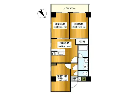 プチメゾンランセル(3DK/4階)の間取り写真