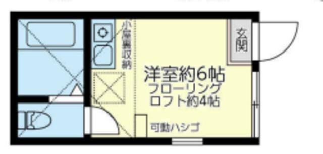 ユナイト戸手ポンピドゥーの杜(ワンルーム/2階)の間取り写真