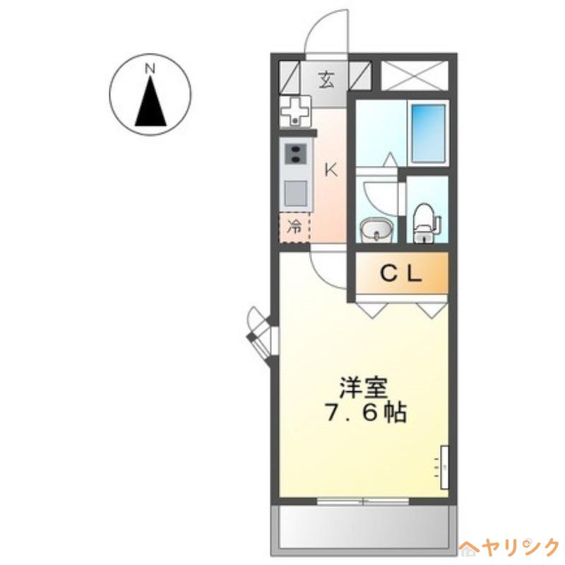 アーバンコート(1K/1階)の間取り写真