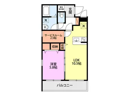 プレムはまなす(1SLDK/1階)の間取り写真