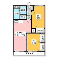 シーダーナイン(2LDK/4階)の間取り写真