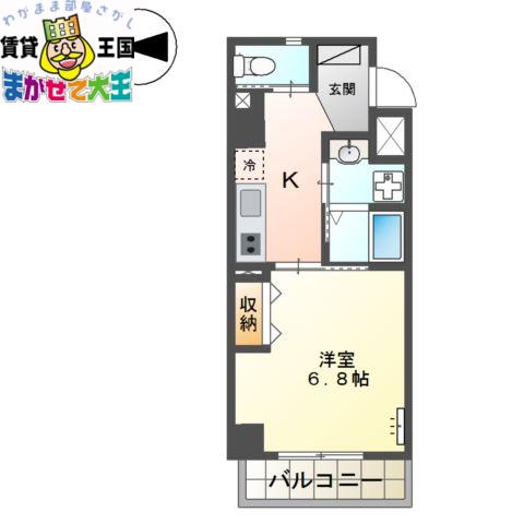A&M FELICIE(1K/2階)の間取り写真