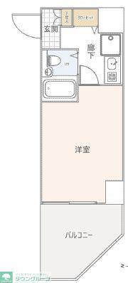 リベール国分寺(1K/8階)の間取り写真