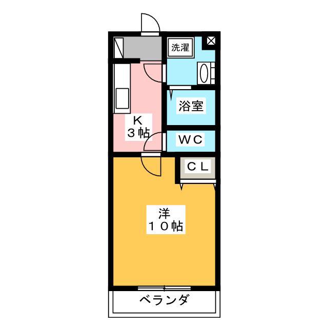 FORCE III(1K/1階)の間取り写真