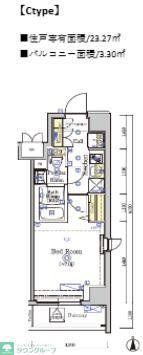 SHOKEN RESIDENCE川崎(1K/7階)の間取り写真