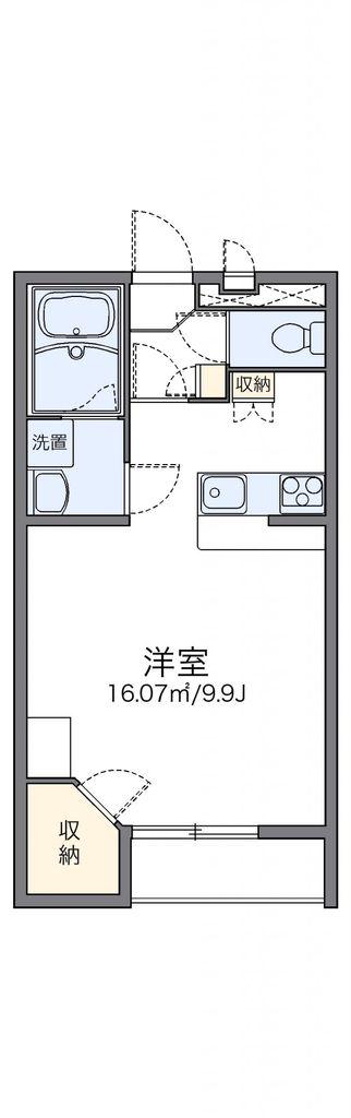 レオパレスラフィネ(1K/2階)の間取り写真