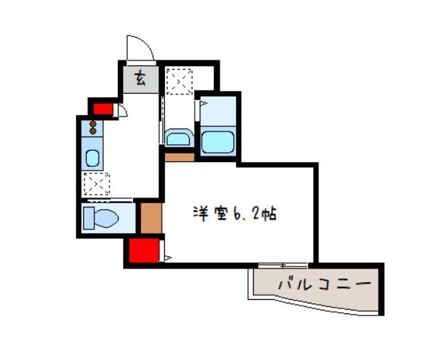 THE KSVILLE(1K/7階)の間取り写真