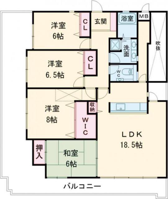 DO 鶴見(4LDK/11階)の間取り写真