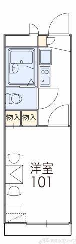 レオパレス南平台(1K/2階)の間取り写真