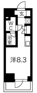 クラリッサ横浜ウエスト(ワンルーム/3階)の間取り写真