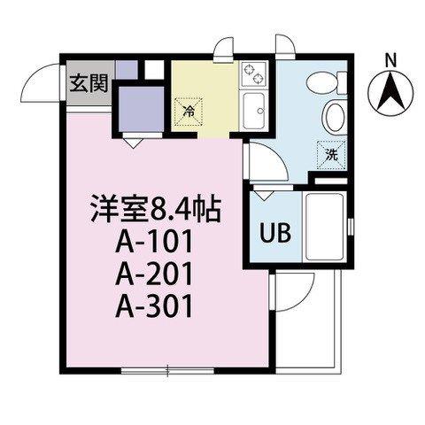 アイショウパルハウス東品川(1K/3階)の間取り写真