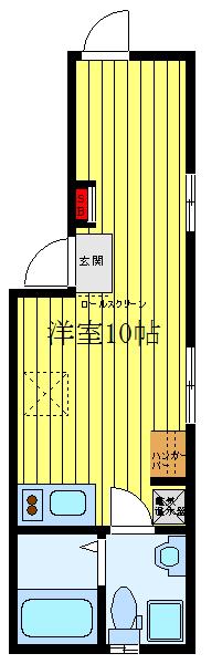 ホワイトキューブ駒込(ワンルーム/2階)の間取り写真