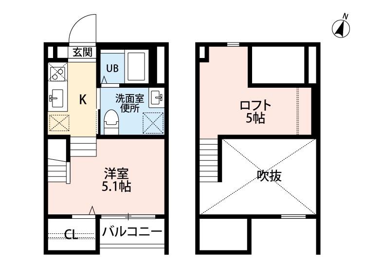 ルミエール柳森町(1K/1階)の間取り写真