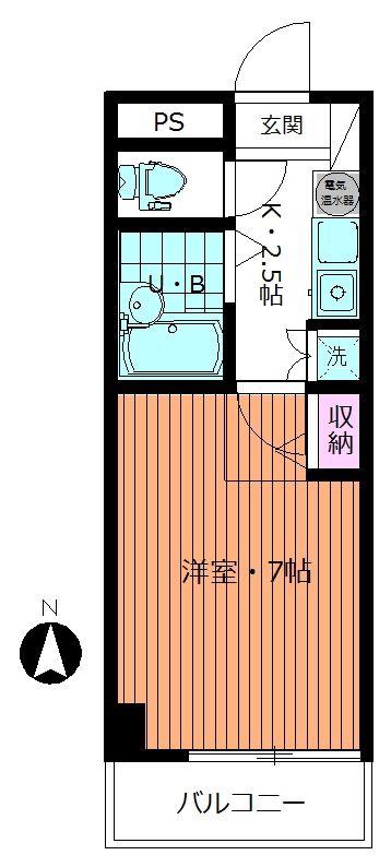 アビタシオン川越(1K/3階)の間取り写真